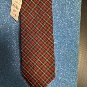 J. Crew Red and Green Plaid Tie